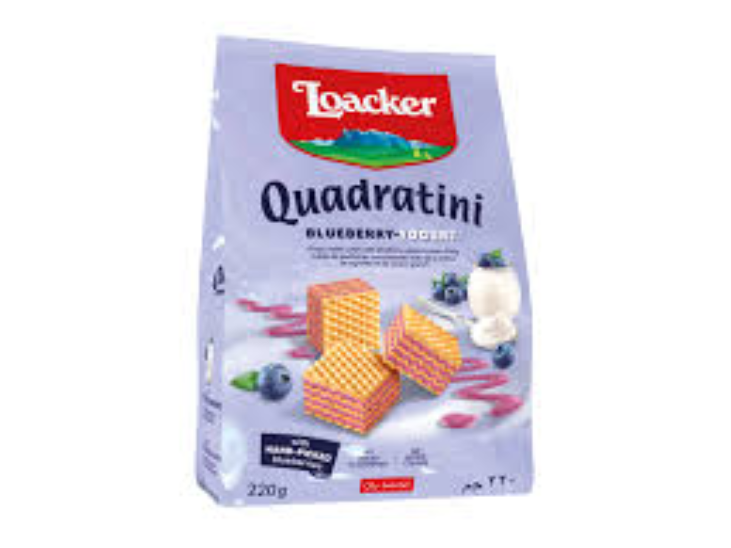 LOACKER QUADRATINI BLUEBERRY YOGHURT 220G